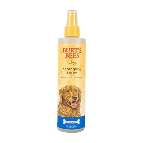 Burt's Bees for Pets Dogs Natural Detangling Spray With Lemon and Linseed | Dog and Puppy Fur Detangler, 10 Ounces (FF5777)