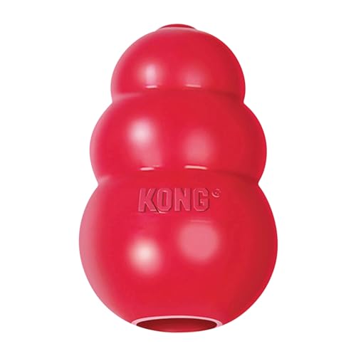 KONG Classic Stuffable Dog Toy - Fetch & Chew Toy for Dogs - Treat-Filling Capabilities & Erratic Bounce for Extended Play Time - Durable Natural Rubber Material - for Large Dogs