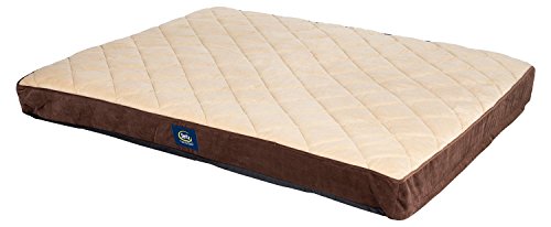 Serta Ortho Quilted Pillowtop Pet Bed, Extra Large, Brown