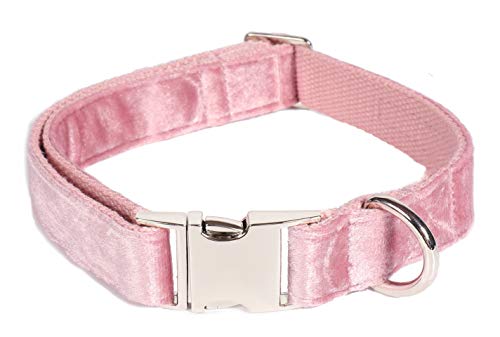 Bubblepup Dog Collar, Velvet Dog Collar, Classic Dog Collar Soft Comfortable Adjustable Collars for Dogs Small Medium Large