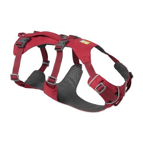 Ruffwear, Flag line Dog Harness, Lightweight and Reflective, No Pull Dog Lift Harness for Hiking, Running and Everyday Use, Red Rock, Medium