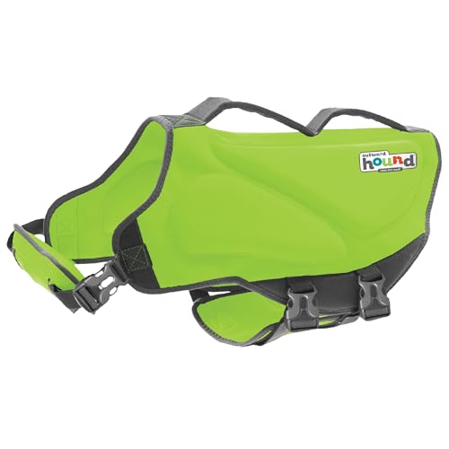 Outward Hound Dawson Swim Dog Life Jacket, Green, Large