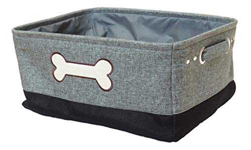 Winifred & Lily Pet Toy Box, Storage Bin with Handles, Pet Bins Storage Organizer for Dog, Cats and Other Pets