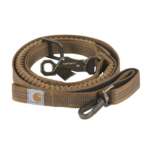 Carhartt Shock Absorbing Dog Leash Carhartt Brown/Brushed Brass