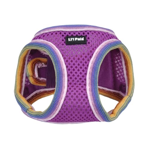 Coastal Pet Li'l Pals Comfort Mesh Dog Harness - No-Pull Step-in Dog Harness for Small Dogs & Puppies - Dog Cooling Vest - Orchid - 3/8' x 10'-12'