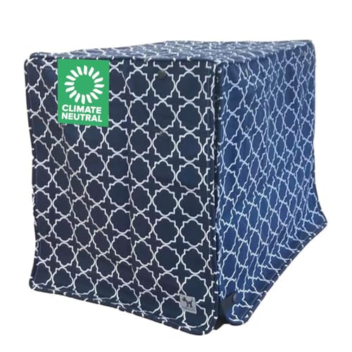 Molly Mutt Romeo & Juliet Dog Crate Cover, 100% Cotton Canvas Cover with 2 Roll-Up Panels, Ideal for Dog or Cat Crate, Durable, Washable, and Free of Harmful Chemicals, 36' x 24' x 27'