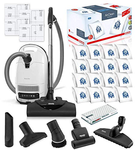 Miele Complete C3 Cat and Dog Canister HEPA Canister Vacuum Cleaner with SEB228 Powerhead Bundle - Includes Performance Pack 16 Type GN AirClean Genuine FilterBags + Genuine AH50 HEPA Filter