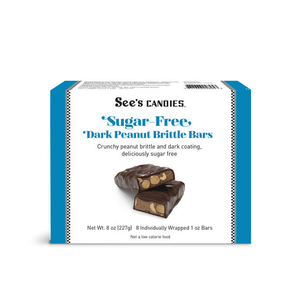 View Sugar Free Dark Peanut Brittle Bars