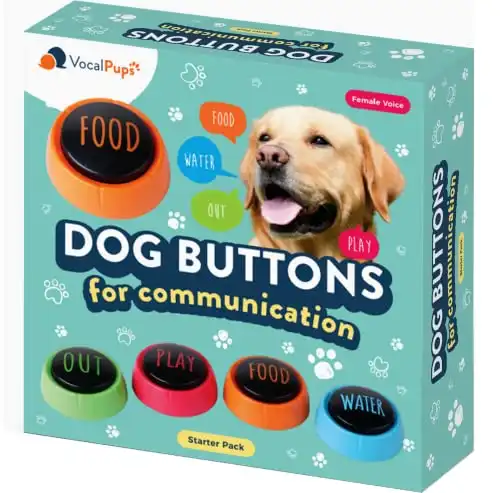 VocalPups Pre-Recorded Dog Talking Button Set