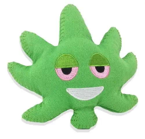 Dooby s Dog Toys Weed Leaf Emoji Hemp Dog Toy